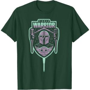 imageStar Wars The Mandalorian Season 3 Grogu Fierce Warrior N1 TShirtDark Green