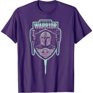imageStar Wars The Mandalorian Season 3 Grogu Fierce Warrior N1 TShirtPurple