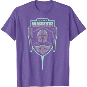 imageStar Wars The Mandalorian Season 3 Grogu Fierce Warrior N1 TShirtPurple Heather