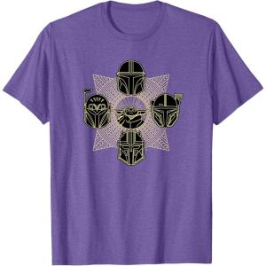 imageStar Wars The Mandalorian Season 3 Grogu Mandalore Warriors TShirtPurple Heather