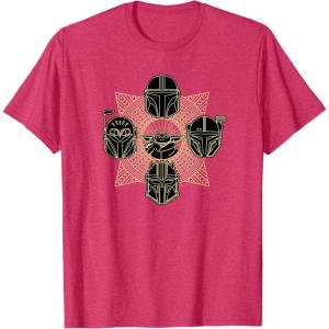 imageStar Wars The Mandalorian Season 3 Grogu Mandalore Warriors TShirtRed Heather