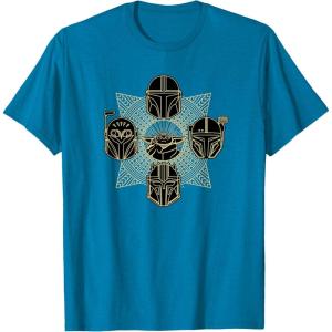 imageStar Wars The Mandalorian Season 3 Grogu Mandalore Warriors TShirtSapphire Blue