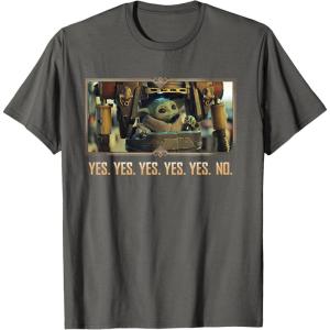 imageStar Wars The Mandalorian Season 3 Grogu in IG12 Yes Yes No TShirtAsphalt Grey