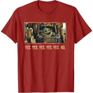 imageStar Wars The Mandalorian Season 3 Grogu in IG12 Yes Yes No TShirtCranberry Red