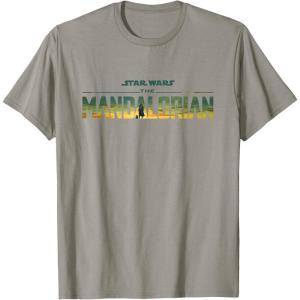 imageStar Wars The Mandalorian Season 3 Logo Grogu Disney TShirtSlate Grey