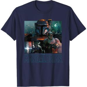 imageStar Wars The Mandalorian Season 3 Paz Vizsla Battles TShirtNavy Blue