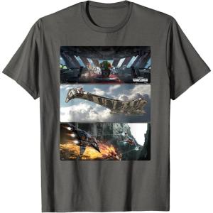 imageStar Wars The Mandalorian Season 3 Pirate Battle Concept Art TShirtAsphalt Grey