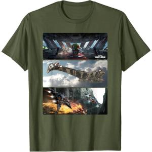 imageStar Wars The Mandalorian Season 3 Pirate Battle Concept Art TShirtOlive Green