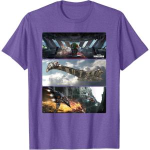 imageStar Wars The Mandalorian Season 3 Pirate Battle Concept Art TShirtPurple Heather