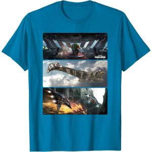 imageStar Wars The Mandalorian Season 3 Pirate Battle Concept Art TShirtSapphire Blue