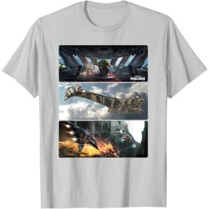 imageStar Wars The Mandalorian Season 3 Pirate Battle Concept Art TShirtSilver Grey