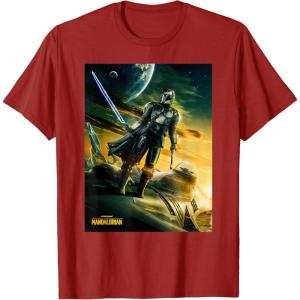 imageStar Wars The Mandalorian Season 3 Poster Design TShirtCranberry Red