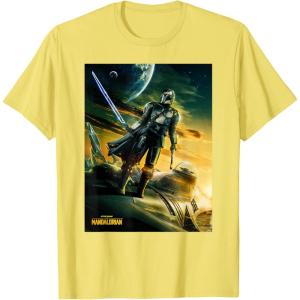 imageStar Wars The Mandalorian Season 3 Poster Design TShirtLemon Yellow