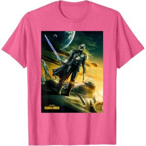 imageStar Wars The Mandalorian Season 3 Poster Design TShirtPink Heather
