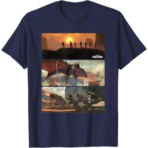 imageStar Wars The Mandalorian Season 3 Raptor Rescue Concept Art TShirtNavy Blue
