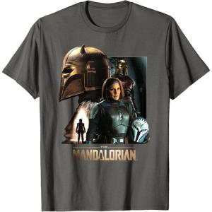 imageStar Wars The Mandalorian Season 3 the Armorer and BoKatan TShirtAsphalt Grey