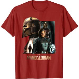 imageStar Wars The Mandalorian Season 3 the Armorer and BoKatan TShirtCranberry Red