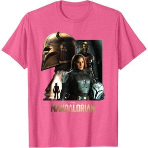 imageStar Wars The Mandalorian Season 3 the Armorer and BoKatan TShirtPink Heather
