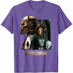 imageStar Wars The Mandalorian Season 3 the Armorer and BoKatan TShirtPurple Heather