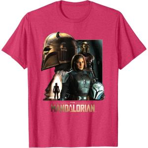 imageStar Wars The Mandalorian Season 3 the Armorer and BoKatan TShirtRed Heather
