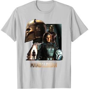 imageStar Wars The Mandalorian Season 3 the Armorer and BoKatan TShirtSilver Grey
