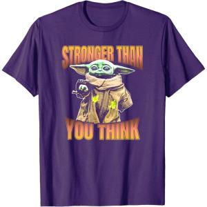 imageStar Wars The Mandalorian Stronger Than You Think Vintage TShirtPurple