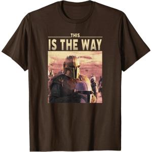 imageStar Wars The Mandalorian The Armorer This Is The Way Logo TShirtBrown