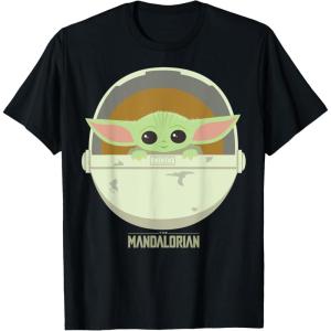 imageStar Wars The Mandalorian The Child Bassinet Portrait TShirtBlack
