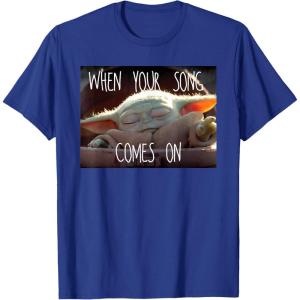 imageStar Wars The Mandalorian The Child When Your Song Comes On TShirtRoyal Blue