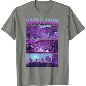 imageStar Wars The Mandalorian This Is The Way Retro Panels TShirtOlive Heather
