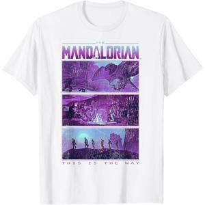 imageStar Wars The Mandalorian This Is The Way Retro Panels TShirtWhite