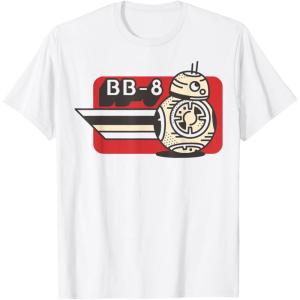 imageStar Wars The Rise Of Skywalker Retro Line BB8 TShirtWhite