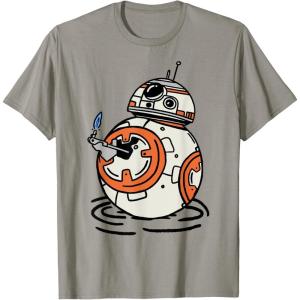 imageStar Wars The Rise of Skywalker BB8 Lighter Doodle TShirtSlate Grey