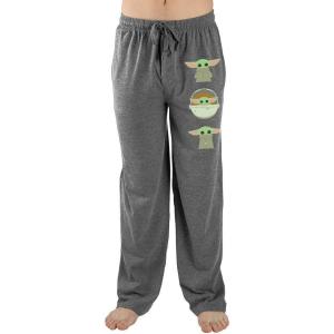 imageThe Mandalorian Baby Grogu Star Wars Mens Grey Sleep Pajama PantsGray