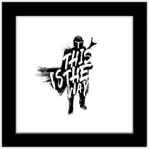 imageTrends International Gallery Pops Star Wars The Mandalorian  Grunge  This is The Way Wall Art Wall Poster 12quot x 12quot Black Framed VersionBlack Framed Version