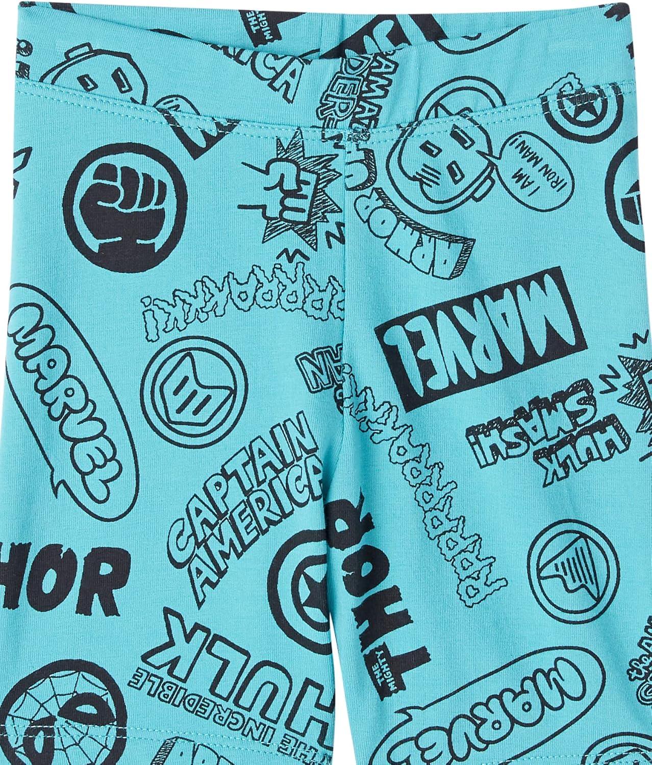 imageAmazon Essentials Disney  Marvel  Star Wars  Frozen  Princess Girls and Toddlers Bike Shorts Previously Spotted ZebraMarvel Icons