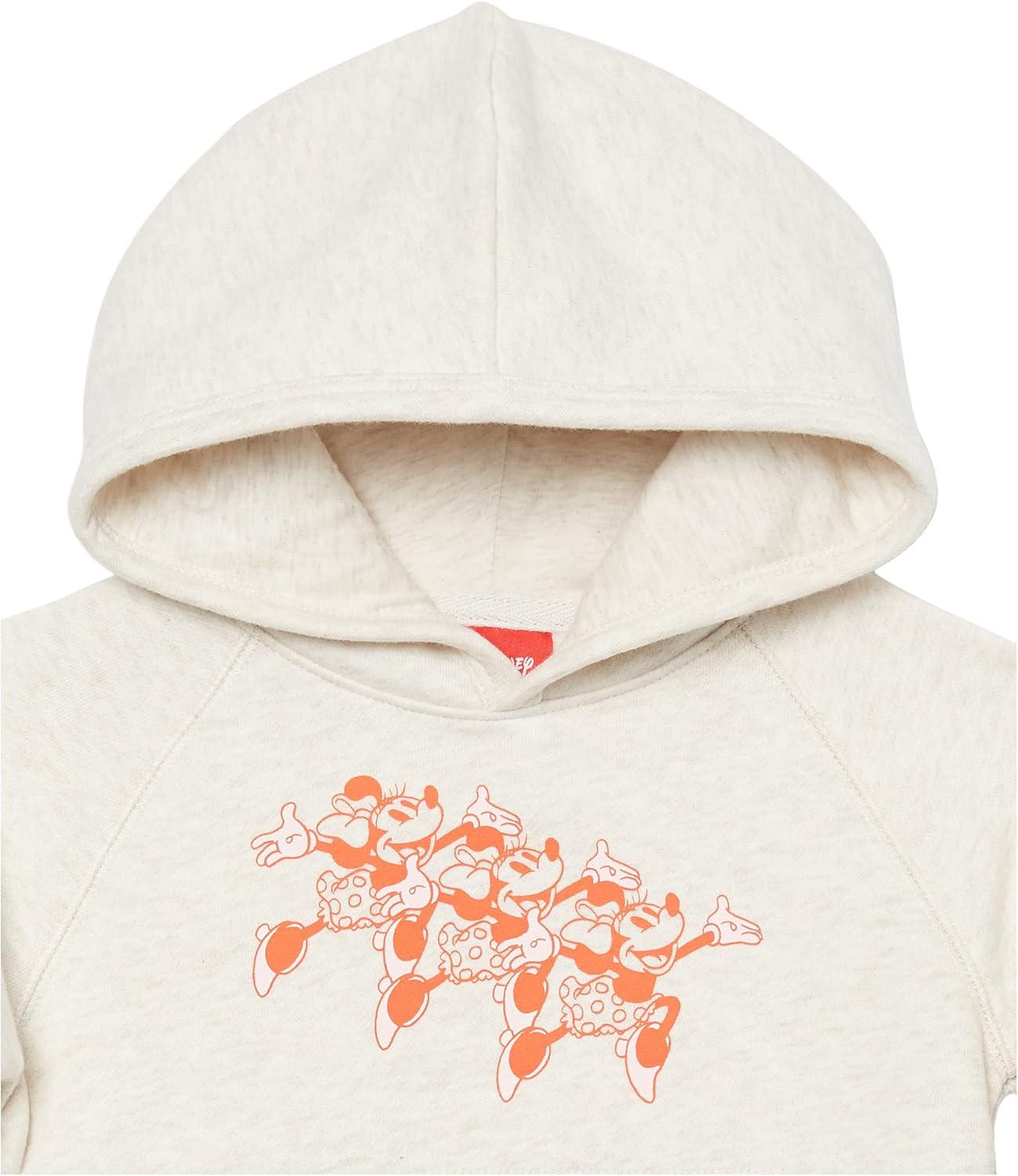imageAmazon Essentials Disney  Marvel  Star Wars  Frozen  Princess Girls and Toddlers Fleece Pullover Hoodie SweatshirtMinnie Joy