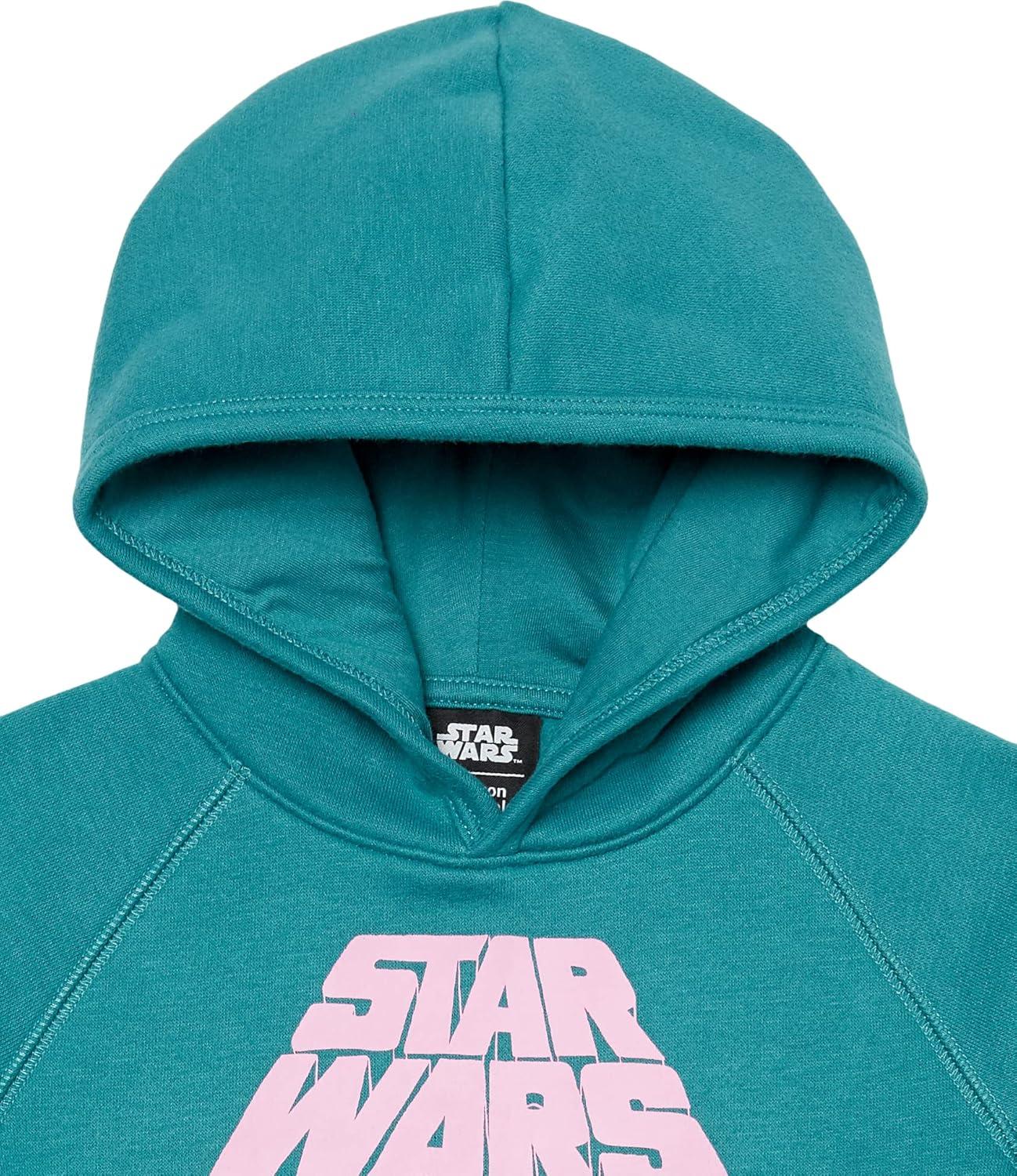 imageAmazon Essentials Disney  Marvel  Star Wars  Frozen  Princess Girls and Toddlers Fleece Pullover Hoodie SweatshirtStar Wars Logo