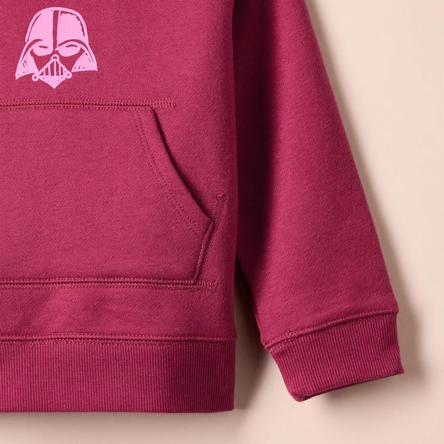 imageAmazon Essentials Disney  Marvel  Star Wars  Frozen  Princess Girls and Toddlers Fleece Pullover Hoodie SweatshirtStar Wars Rule the Galaxy