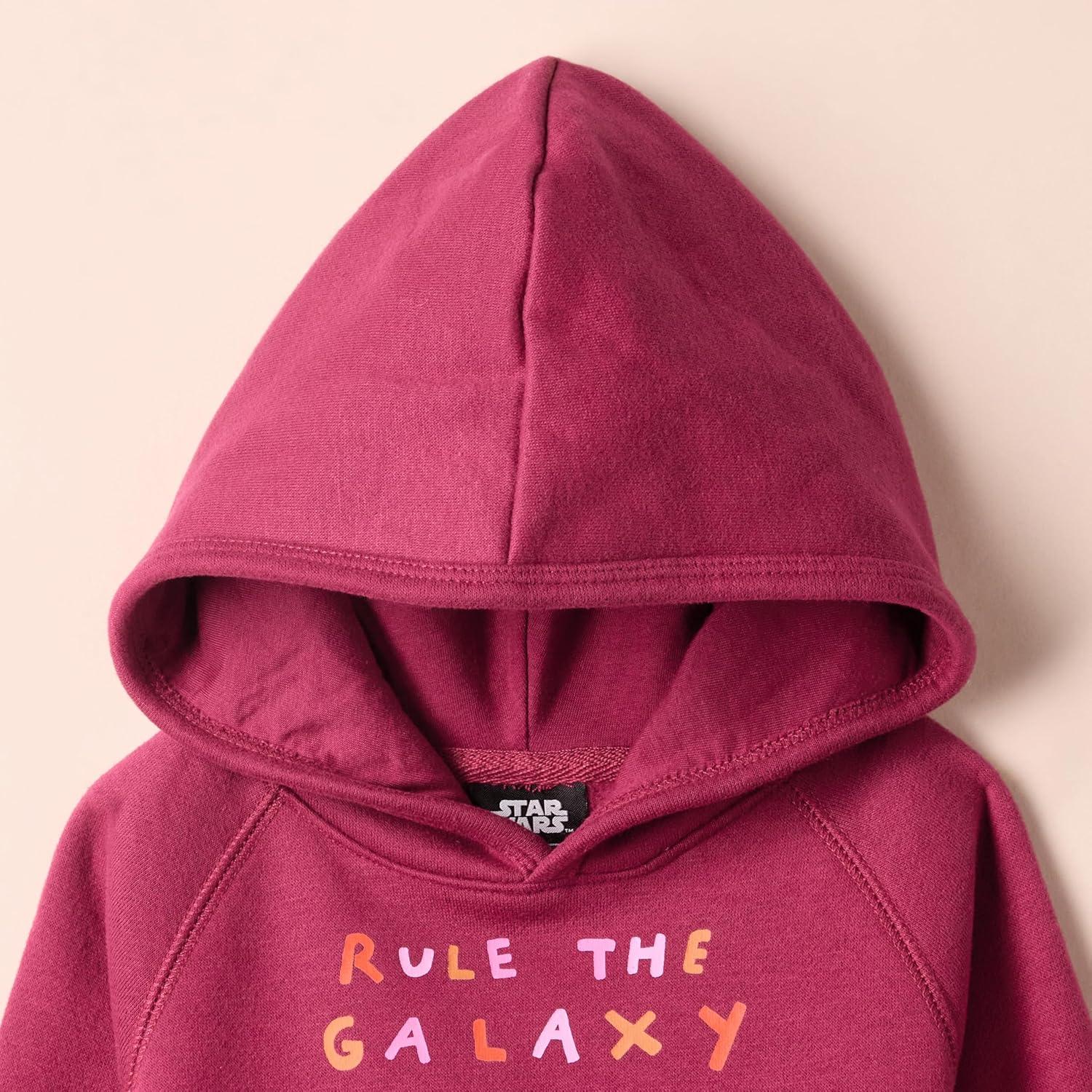 imageAmazon Essentials Disney  Marvel  Star Wars  Frozen  Princess Girls and Toddlers Fleece Pullover Hoodie SweatshirtStar Wars Rule the Galaxy