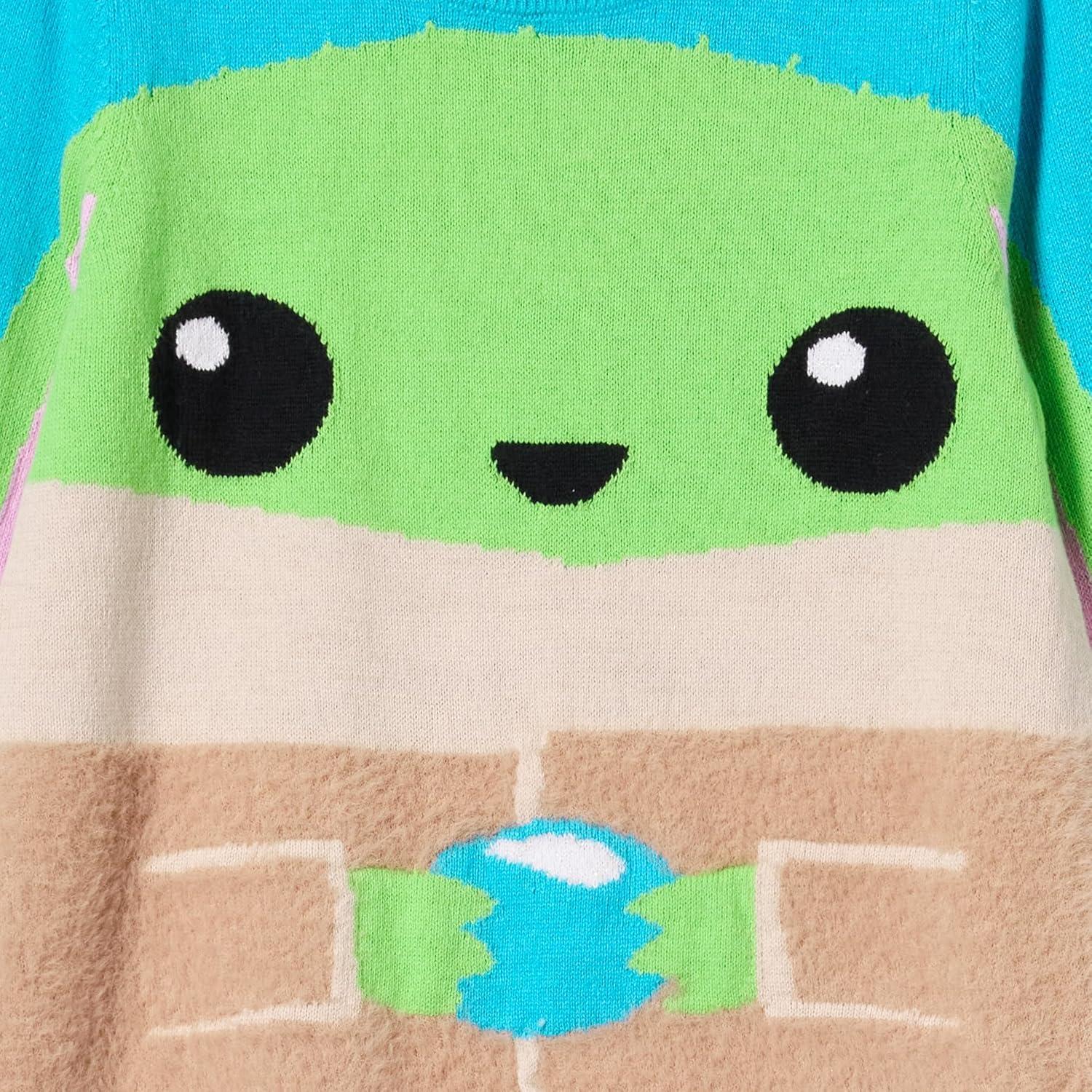 imageAmazon Essentials Disney  Marvel  Star Wars  Frozen  Princess Girls and Toddlers Sweater DressesNeon Star Wars Child