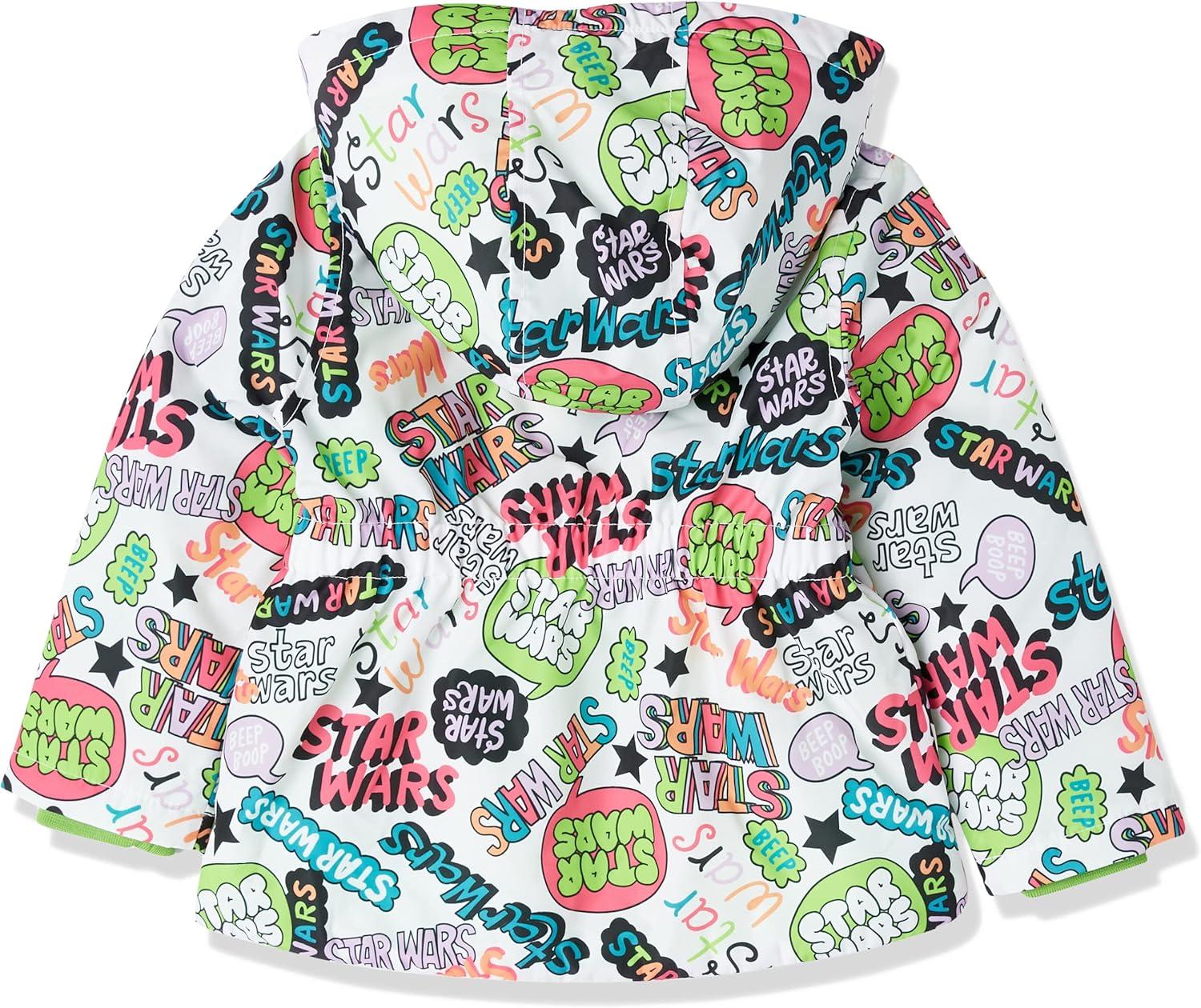 imageAmazon Essentials Disney  Marvel  Star Wars  Frozen  Princess Girls and Toddlers Warm Puffer CoatStar Wars Scribble