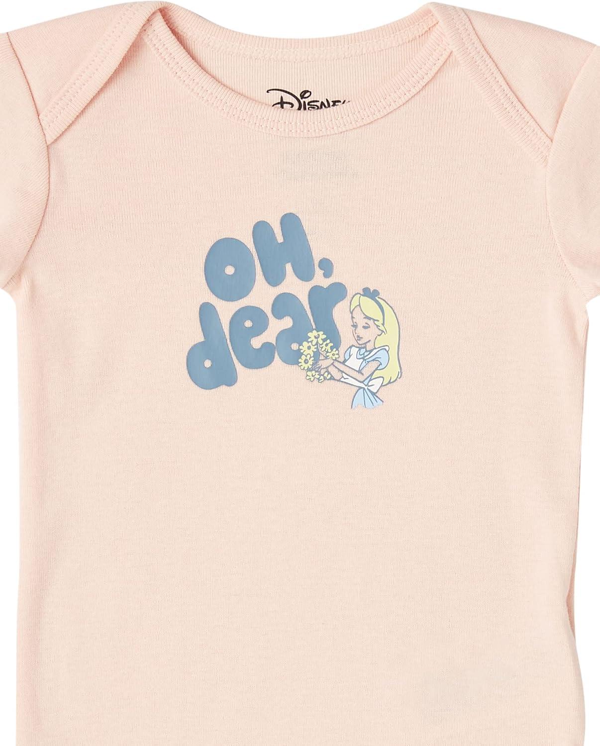 imageAmazon Essentials Disney  Marvel  Star Wars  Princess Baby Girls LongSleeve Bodysuits Pack of 5Alice Tea Party