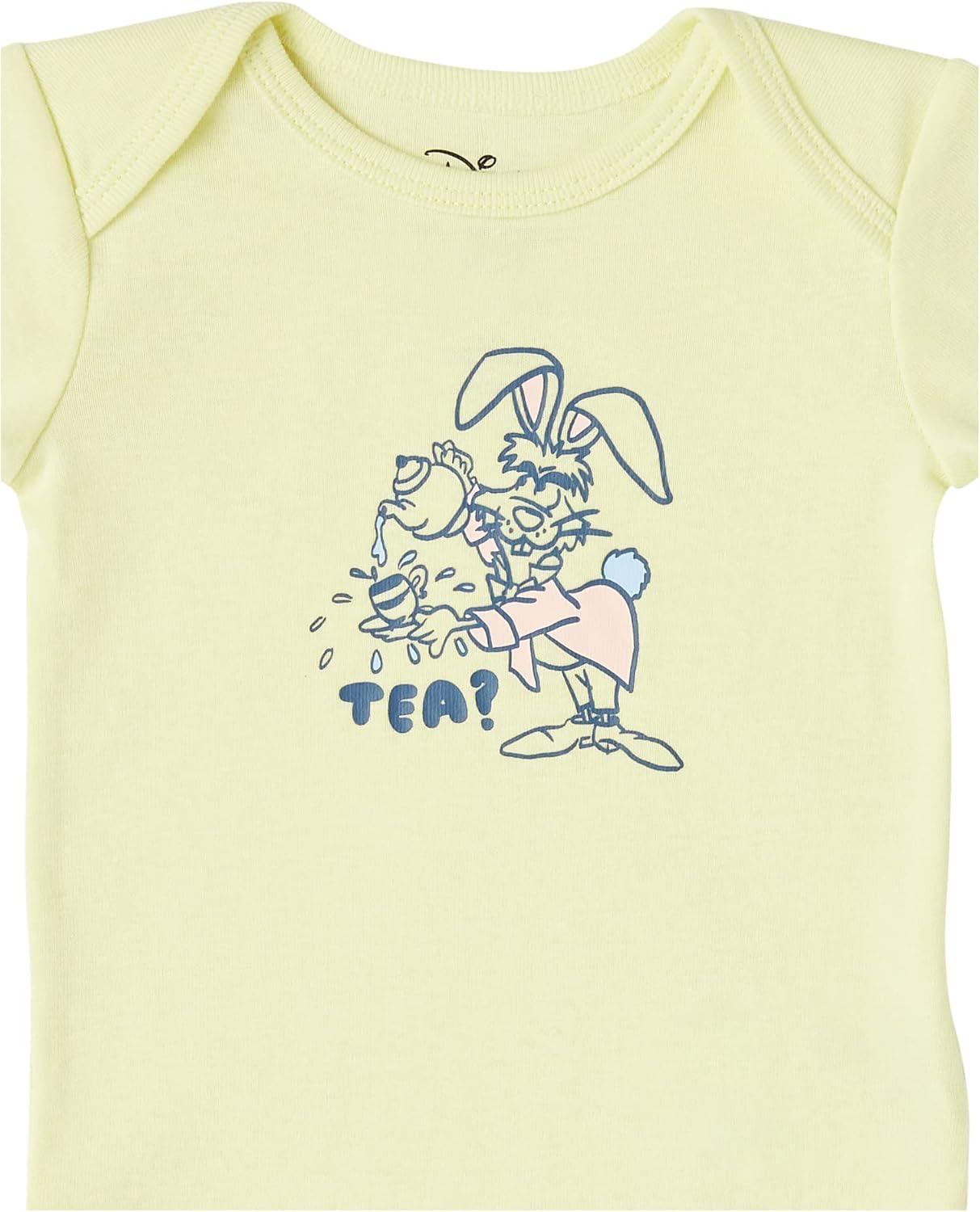 imageAmazon Essentials Disney  Marvel  Star Wars  Princess Baby Girls LongSleeve Bodysuits Pack of 5Alice Tea Party