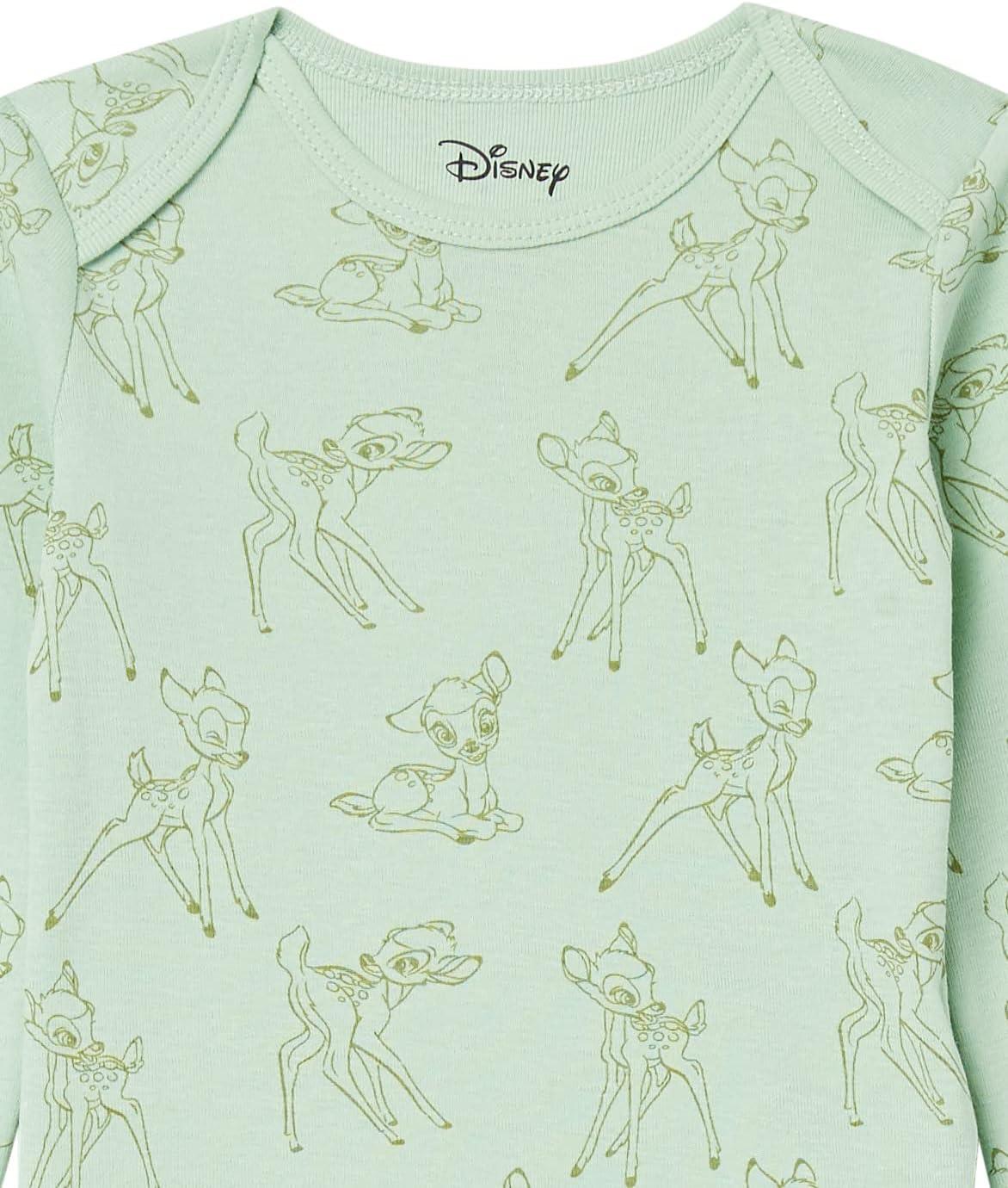 imageAmazon Essentials Disney  Marvel  Star Wars  Princess Baby Girls LongSleeve Bodysuits Pack of 5Bambi Nature