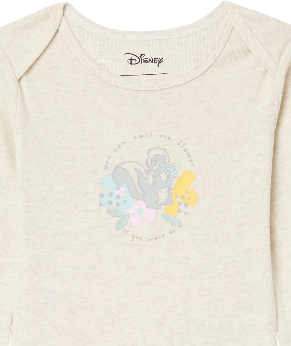 imageAmazon Essentials Disney  Marvel  Star Wars  Princess Baby Girls LongSleeve Bodysuits Pack of 5Bambi Nature