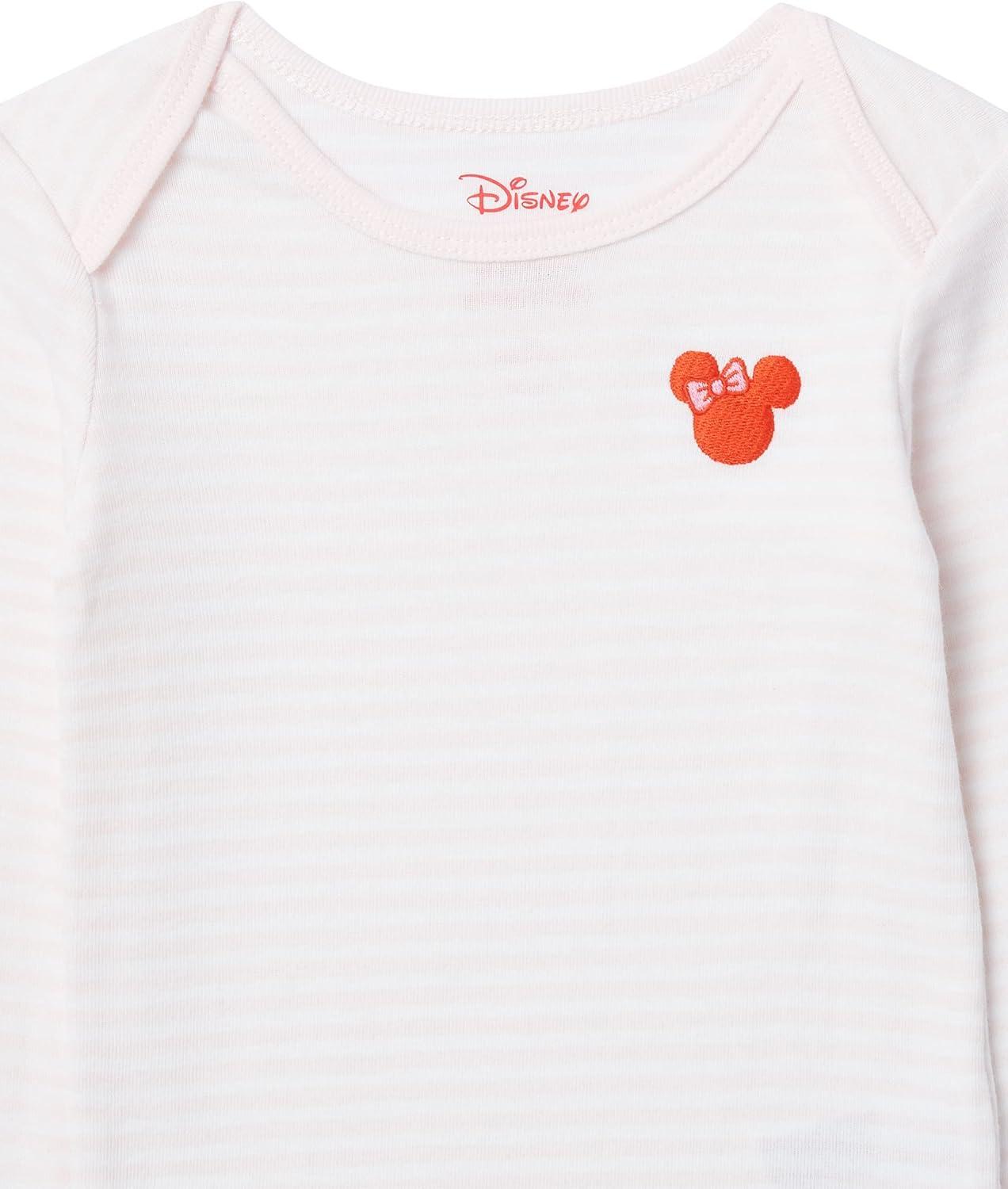 imageAmazon Essentials Disney  Marvel  Star Wars  Princess Baby Girls LongSleeve Bodysuits Pack of 5Minnie Rainbow Chaser
