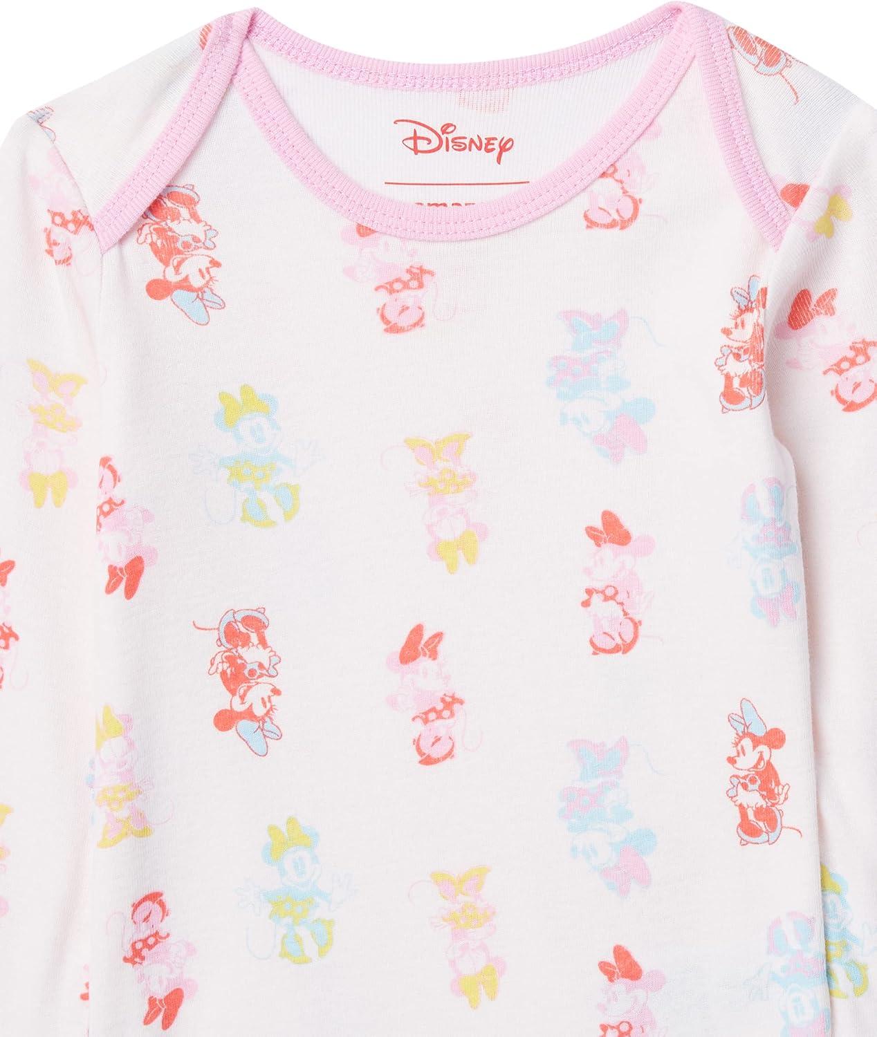 imageAmazon Essentials Disney  Marvel  Star Wars  Princess Baby Girls LongSleeve Bodysuits Pack of 5Minnie Rainbow Chaser