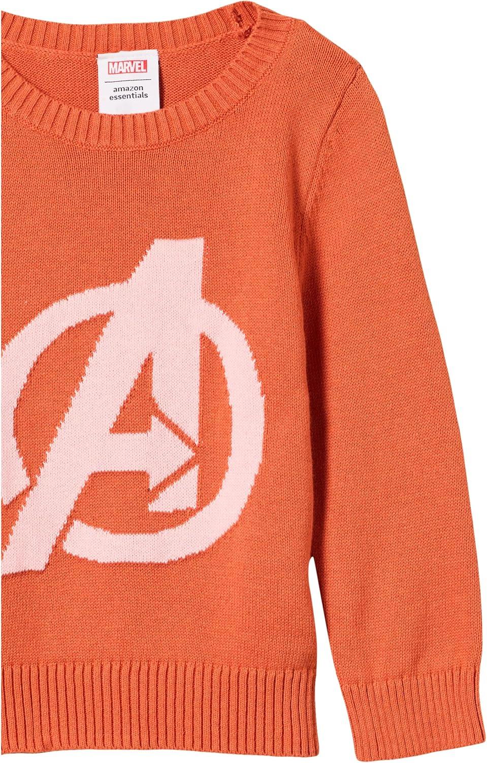 imageAmazon Essentials Disney  Marvel  Star Wars  Princess Girls and Toddlers Crewneck SweatersAvengers Logo  Girls