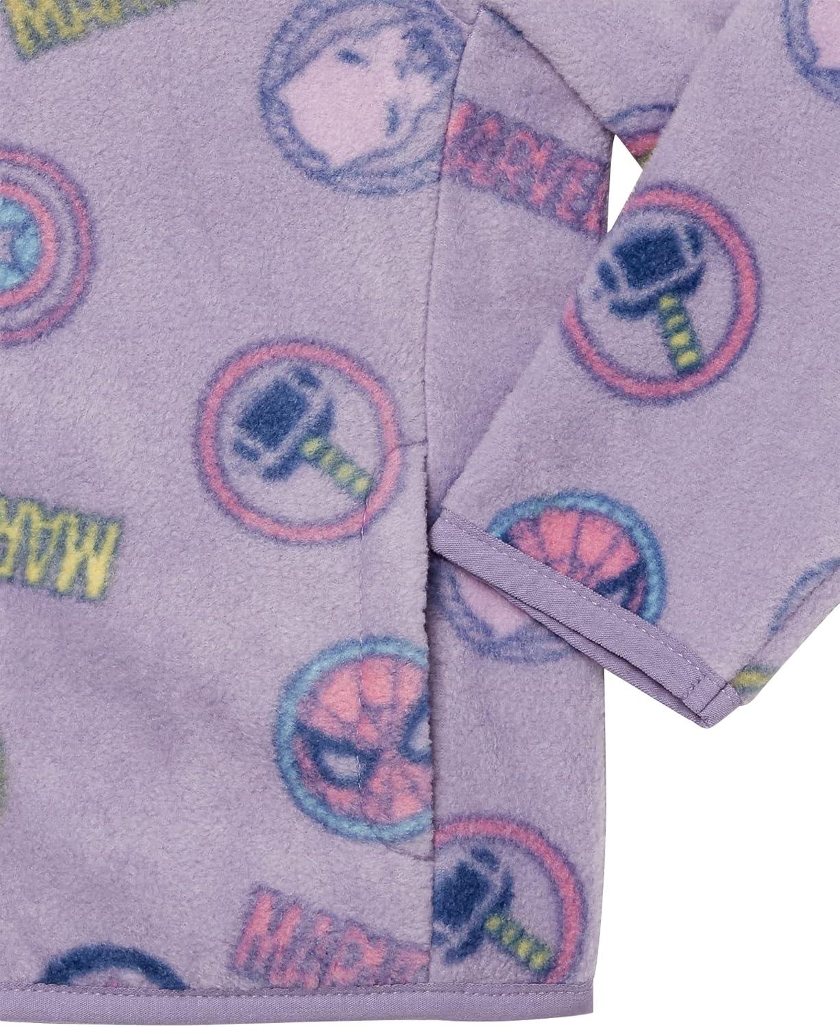 imageAmazon Essentials Disney  Marvel  Star Wars  Princess Girls and Toddlers Polar Fleece FullZip Hoodie JacketsMarvel Logo